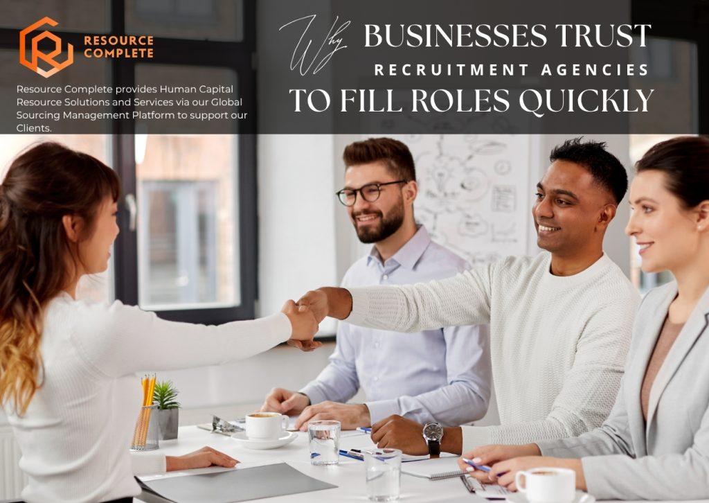 Recruiter and client shaking hands after successful candidate placement